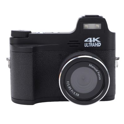 ASHATA Mirrorless Digital Camera, 4K Video 48MP Photo Manual Focus Macro Photography with Hot Shoe Expansion Fill Light, for Home Travel Vlogging Content Creation
