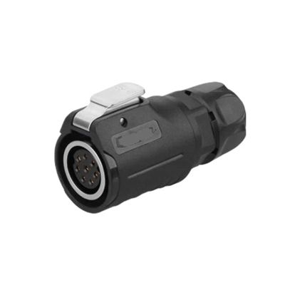 8-pin M16 size power signal connector female waterproof IP67