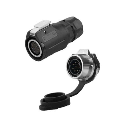 8-pin M16 size power signal connector female and male socket outdoor IP67
