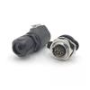 8-pin M16 size power signal connector male and female socket outdoor IP67 view 2