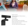 ASHATA HD Webcam with Microphone, 2560x1440 Computer Camera, Face Recognition, 85 Degree View, HD USB Web Cam for Wins 10 11 Laptop Desktop PC, Plug & Play view 3