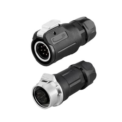 8-pin M16 size power signal connector cable to cable outdoor waterproof IP67