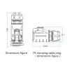 8-pin M16 size power signal connector cable to cable outdoor waterproof IP67 view 4