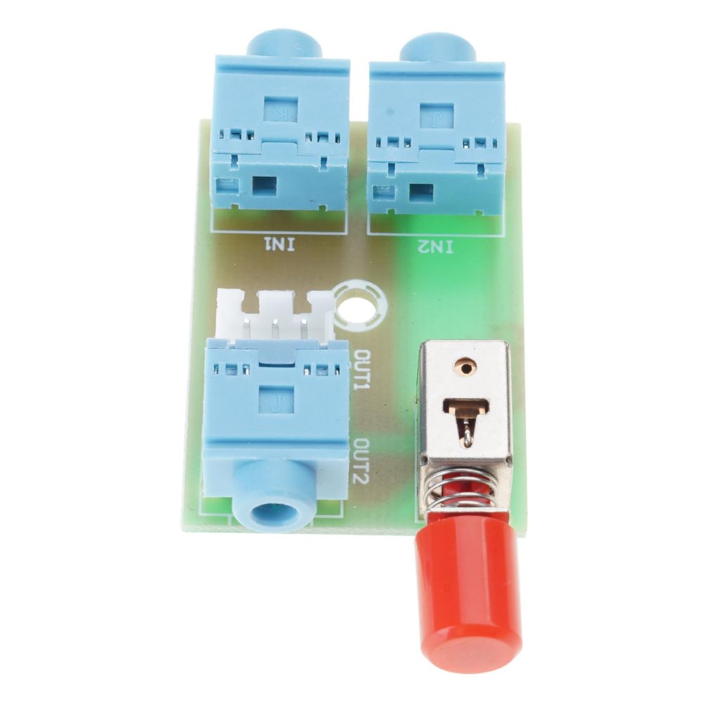 2Input 1Output Music Switches Module Switching Board with A/B Selection Button for 3.5mm Signals Routing Double Input Selectors