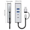 4 Port USB 3.2 Adapter with C Port 10Gbps Data Transfer Wide Compatibility for Laptops Tablets Smartphones and More C Adapter view 4