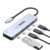 4 Port USB C Hubs 10Gbps Fast Speed Data Transfer Aluminum Alloy Splitter for Laptop PC Tablets External Drive USB C Hubs for Tablets and Phone view 2