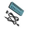 7 Port USB3.0 Splitter with Individual Switches USB3.0 Charging Port USB Power Adapter Extension for PC Metal USB Splitter with Ports view 4