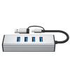 USB3.0 Adapter 4 Port Docking Station 10Gbps Data Transfer for Laptops Desktops Smartphones Tablets Game Consoles Type C Adapter view 3