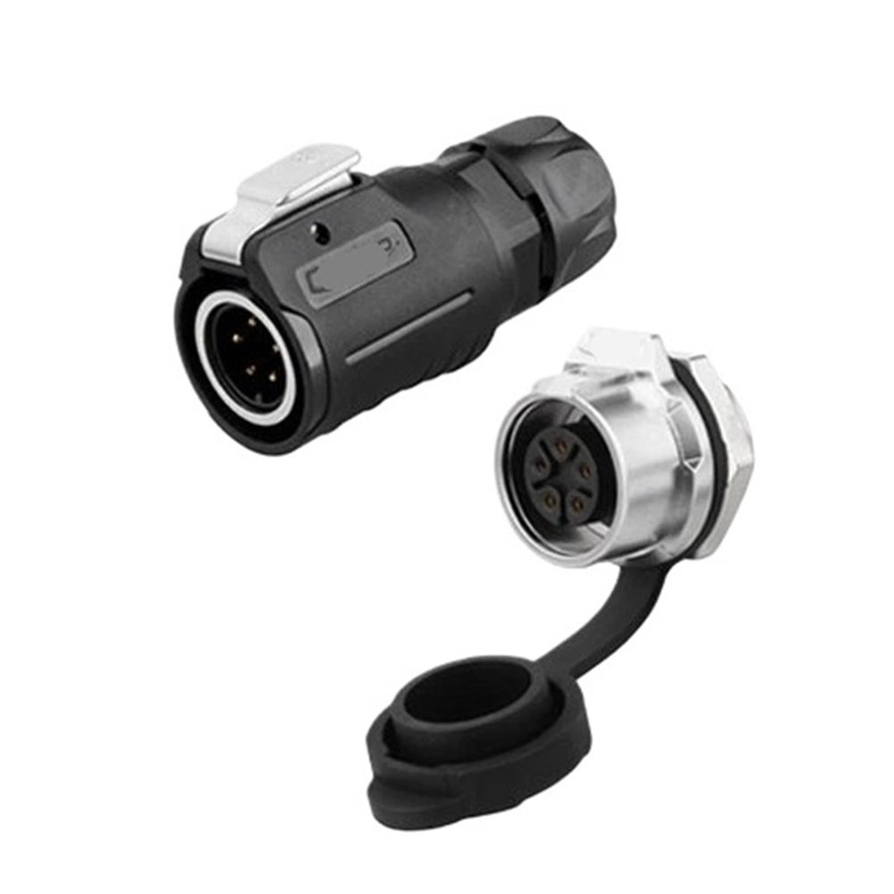 5 pin M16 size power connector male and female socket waterproof IP67