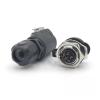5 pin M16 size power connector male and female socket waterproof IP67 view 2