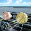 Car Fan 360 Degree Rotatable Cool Colorful LED Lights USB Powered Powerful Cooling Air for Vent Car Air Outlet view 3