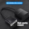 VGA to Hdmis Adapter Converters 1080P Video 3.5mm Input for PC Laptop to HDTV Monitors Projectors Plugs and Play VGA Male to Hdmis Female Converters view 3