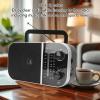 ciciglow Portable AM FM SW Radio, Retro Shortwave Radio Multi Band, Handheld Bluetooth Speaker for Home Use, Outdoor Travel, 3 Power Options (US Plug 110V) view 2