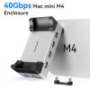ANYOYO 40Gbps Mac mini M4 Dock and Stand with M.2 NVMe SSD Enclosure, Dual HDMI 4K@60Hz, 4USB-A 3.1(10Gbps), 2USB-A 2.0, Wi-Fi Signal Friendly Design, Aluminum USB-C Hub for Mac mini M4 view 2