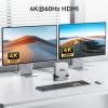 ANYOYO 40Gbps Mac mini M4 Dock and Stand with M.2 NVMe SSD Enclosure, Dual HDMI 4K@60Hz, 4USB-A 3.1(10Gbps), 2USB-A 2.0, Wi-Fi Signal Friendly Design, Aluminum USB-C Hub for Mac mini M4 view 4