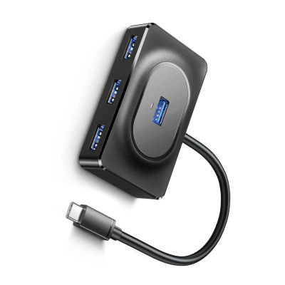 4 Port USB3.0 Hubs with USB Type C Connectors for Keyboards Printer and More Compatible Devices Type C Splitter