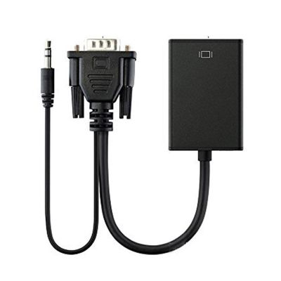 HDMIcompatible Female to VGA Male Converters 3.5mm Cable Adapter 1080PFHD Video Output for PC Laptop TVs Monitors Sound Video Adapter