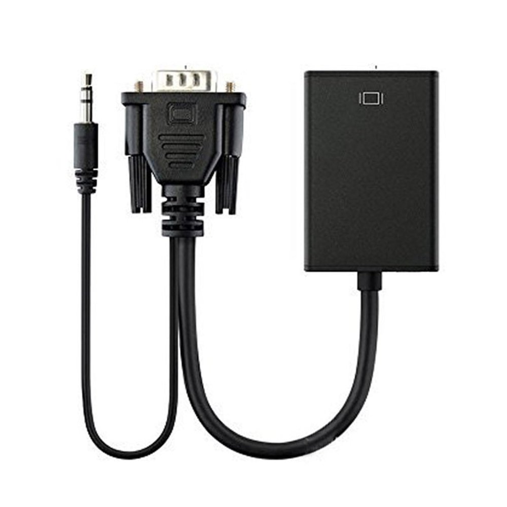 HDMIcompatible Female to VGA Male Converters 3.5mm Cable Adapter 1080PFHD Video Output for PC Laptop TVs Monitors Sound Video Adapter