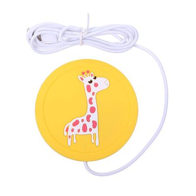 ZJchao USB Heating Silicone Coaster Cute Cartoon Animal Cup Warmer Mat Nonslip Pad Suitable for Coffee Tea Milk (191)