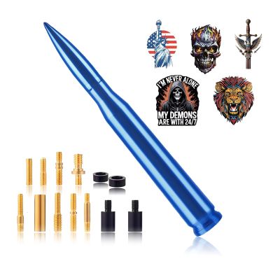 7.8in Free Combination DIY Car Truck Antenna,Universal Mast Compatible Chevy Silverado 1500 2500 3500 HD Avalanche Ford F150 F250 F350 Denali Heavy Duty Pickup Trucks AccessoriesBlue
