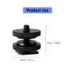 Aluminum Camera Hot Shoe Mount to 1/4inch Tripod Screw Adapter Flashes Shoe Mount for Microphone Accessories Adjustable Nut view 4