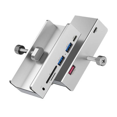 6-in-1 USaB 3.0 Hub with Povver Suppli USaB Clip Docking Station USaB Splitter Adaptier 5G Steady Speed Transmission for Pc Laptop