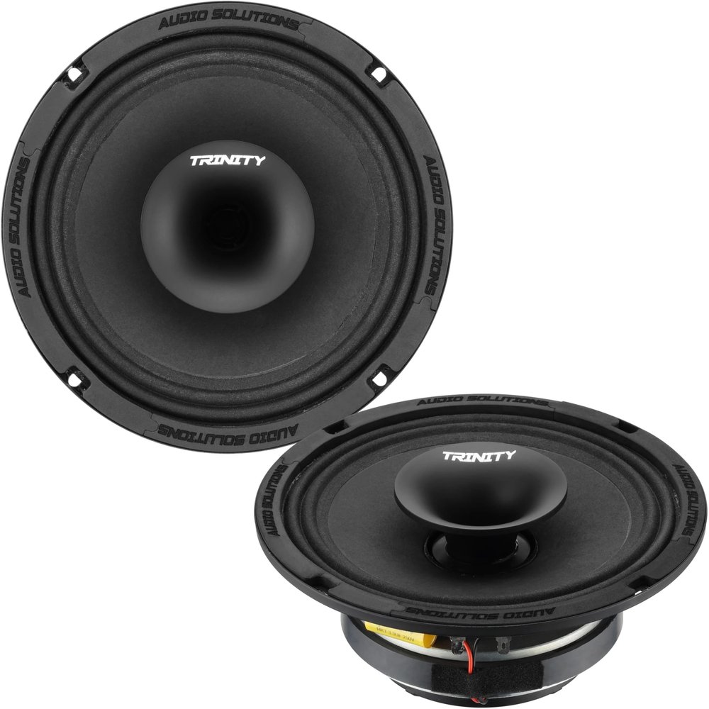 2 Trinity Audio TA-CS84 8" High Output Pro Audio Coaxial Speakers with Compression Driven Horn Tweeters
