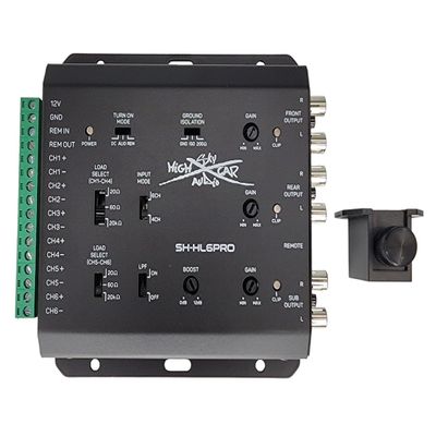 Sky High Car Audio 6 Channel Hi to Low Converter with Remote Bass Control