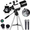 Length Astronomy Refractor Telescope for Kids Adults, with Smartphone Adapter, Tripod, and Barlow Lens for Stargazing view 1
