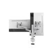 HFFFXRCY Dual monitor arm stand for two 17"-32" inch screen monitors desktop mounting bracket aluminum alloy r bracket saves desktop space view 1