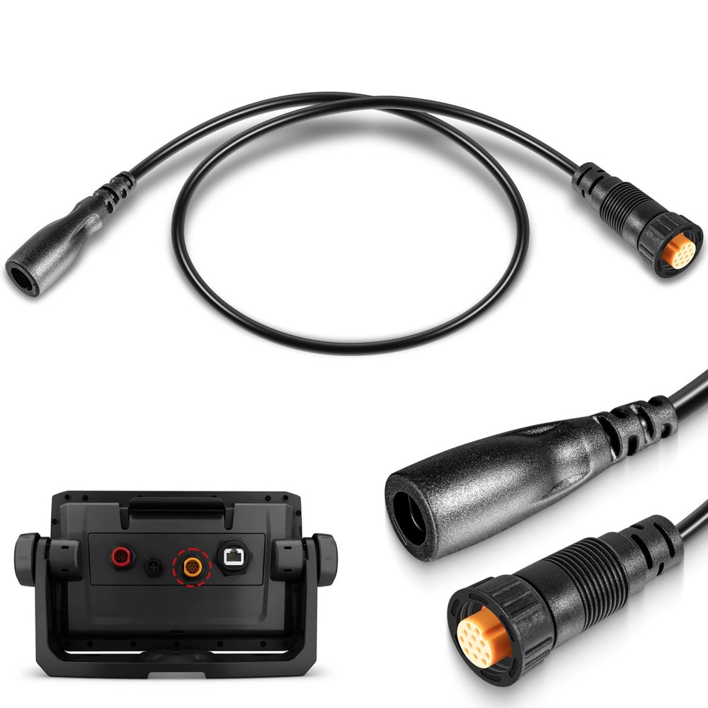Replacement for 010-12718-00 Adapter Cable, 4-Pin Transducer to 12-Pin Sounder Adapter Cable Compatible with echoMAP Chirp, ECHOMAP Plus, UHD, UHD2, Ultra, Ultra2, GPSMAP,LiveScope Series