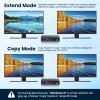 4K HDMI+DP (Displayport) KVM, Dual Monitor KVM Switch- 4K@60Hz, HDMI+DP (Displayport) KVM Switch with 4 USB 3.0 Ports, Wired Remote & 2 USB 3.0 Cables Included view 4
