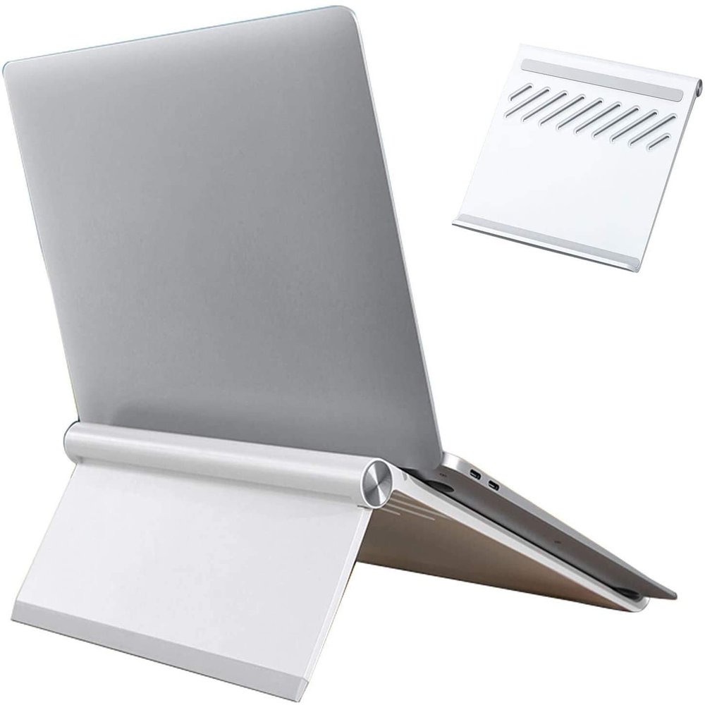 Adjustable Laptop Stand, Recliner ABS Plastic Laptop Stand Foldable Desktop Laptop Holder Ventilated Ergonomic Adjustable Compatible with 11'' -17''