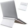 Adjustable Laptop Stand, Recliner ABS Plastic Laptop Stand Foldable Desktop Laptop Holder Ventilated Ergonomic Adjustable Compatible with 11'' -17'' view 1