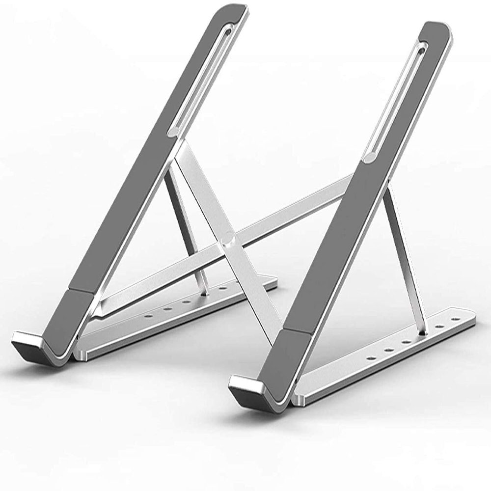 Adjustable Laptop Stand, Recliner Adjustable Computer Stand Aluminum Desktop Laptop Holder with Non-Slip Silicone Collapsible Ergonomic, Compatible with 11'' -17''(#2)