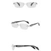 Oversized Rimless Blue Light Glasses - Unisex Eyewear, Anti-Fatigue, Clear Lens for Office, Computer, Reading & Daily Use (Gold + Silver) view 3