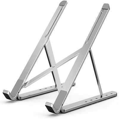 Adjustable Laptop Stand, Recliner Adjustable Computer Stand Aluminum Desktop Laptop Holder with Non-Slip Silicone Collapsible Ergonomic, Compatible with 11'' -17''(#1)