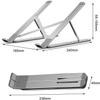 Adjustable Laptop Stand, Recliner Adjustable Computer Stand Aluminum Desktop Laptop Holder with Non-Slip Silicone Collapsible Ergonomic, Compatible with 11'' -17''(#1) view 2