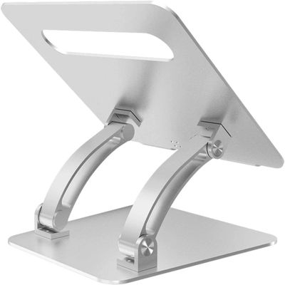 Adjustable Laptop Stand, Recliner Foldable Laptop Holder Portable Computer Stand Aluminum Laptop Riser with Non-Slip Silicone Two-axis Free Adjustment Design, Compatible with 11'' -17''(#1)