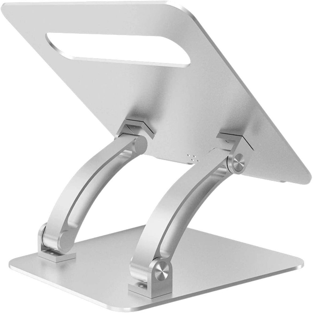 Adjustable Laptop Stand, Recliner Foldable Laptop Holder Portable Computer Stand Aluminum Laptop Riser with Non-Slip Silicone Two-axis Free Adjustment Design, Compatible with 11'' -17''(#1)