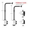 Desktop C-Stand Flexible Shape mounting Metal Bracket 5 kg Load Support Ball Head view 3