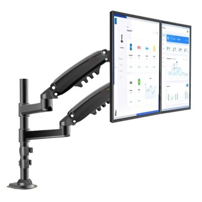UUJHIKXD H180 22"-32" Dual Monitor Desk Stand Arm Gas Spring Full Motion LCD TV Mount 2-12kg Double Arm Clamp Bracket(H160)
