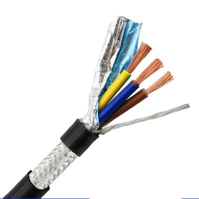 ACFFVBW Coiled Extension Cord, Double Layer Shielded Cable Pack of Multiple Cores 18-26 AWG 2-24 Core Pure Copper PVC Sheath(3cores,18AWG 0.75mm 5meter)