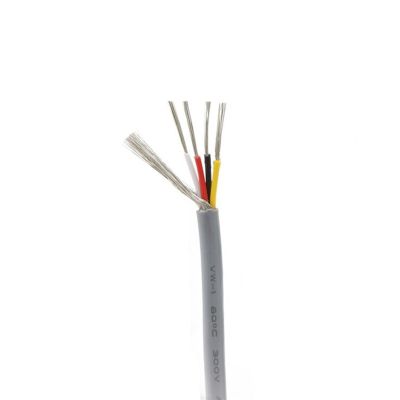 ACFFVBW Coiled Extension Cord, 1 Meter UL2547 PVC Shielded Headphone Cable 2-8 Cores 18-30 AWG Tinned Copper(26awg,4Cores)