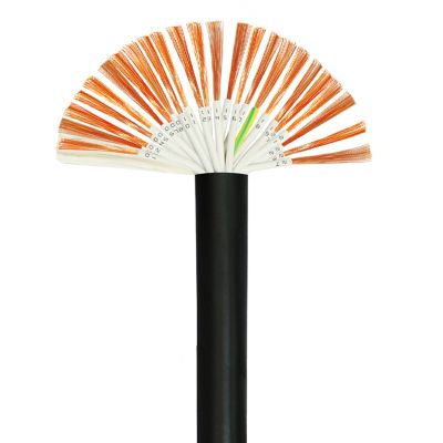 ACFFVBW Coiled Extension Cord, Double Layer Shielded Cable Pack of Multiple Cores 18-26 AWG 2-24 Core Pure Copper PVC Sheath(24cores,18AWG 0.75mm 5meter)