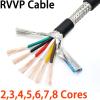 ACFFVBW Coiled Extension Cord, Solid UL2547 Wire Bare Copper Insulated Shielded Cable 15AWG to 22AWG 0.3mm to 1.5mm 2 to 10 Cores Meter(6 Cores 1 Meter,22AWG 0.3mm) view 3
