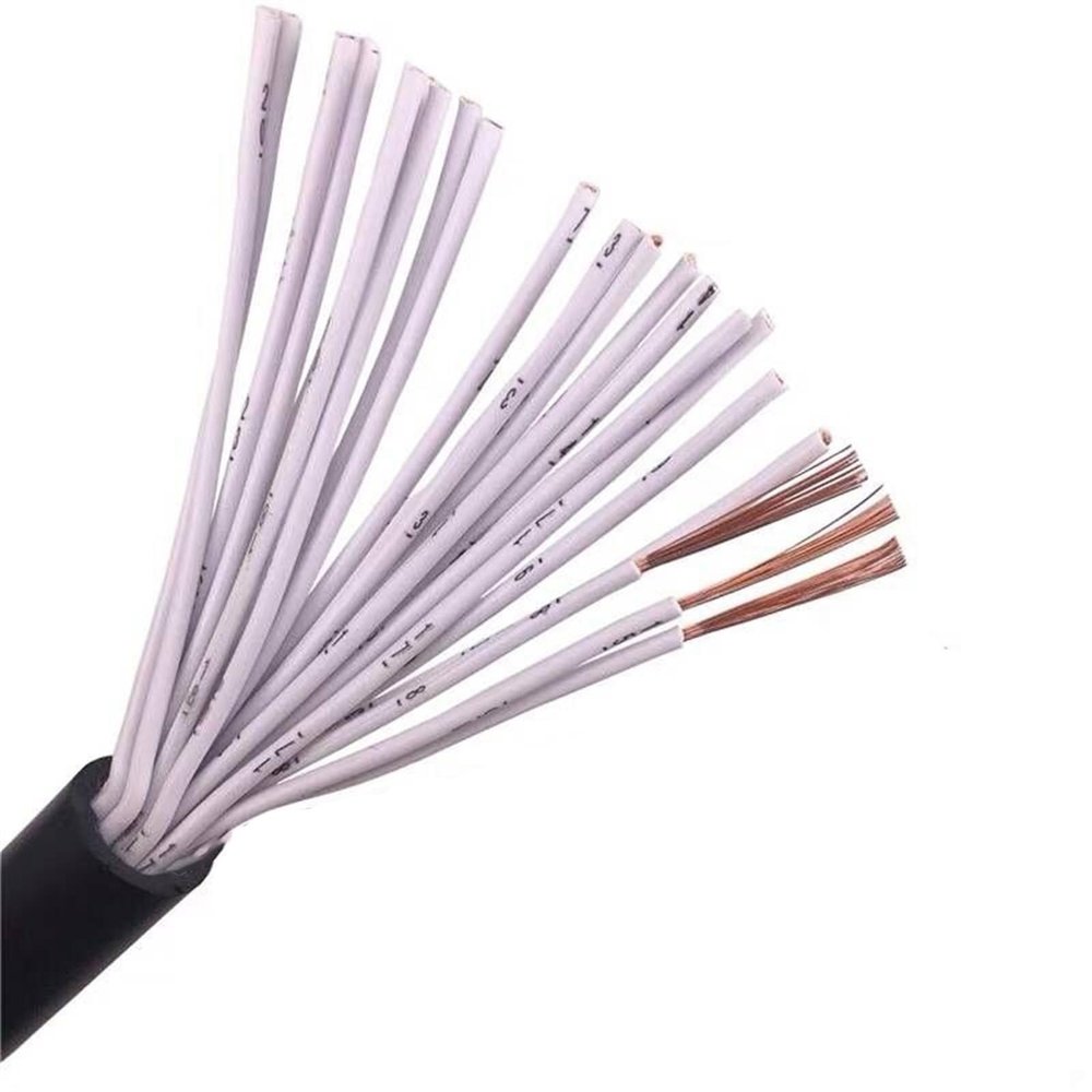 ACFFVBW Coiled Extension Cord, Double Layer Shielded Cable Pack of Multiple Cores 18-26 AWG 2-24 Core Pure Copper PVC Sheath(20cores,24AWG 0.2mm 10meter)