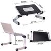 Adjustable Laptop Stand, Recliner Aluminum Cooling Notebook Riser Laptop Mount Computer Holder Portable Laptop Stand with Non-Slip Density Board Baffle Compatible with 11'' -17''(White) view 2