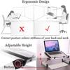 Adjustable Laptop Stand, Recliner Aluminum Cooling Notebook Riser Laptop Mount Computer Holder Portable Laptop Stand with Non-Slip Density Board Baffle Compatible with 11'' -17''(White) view 3