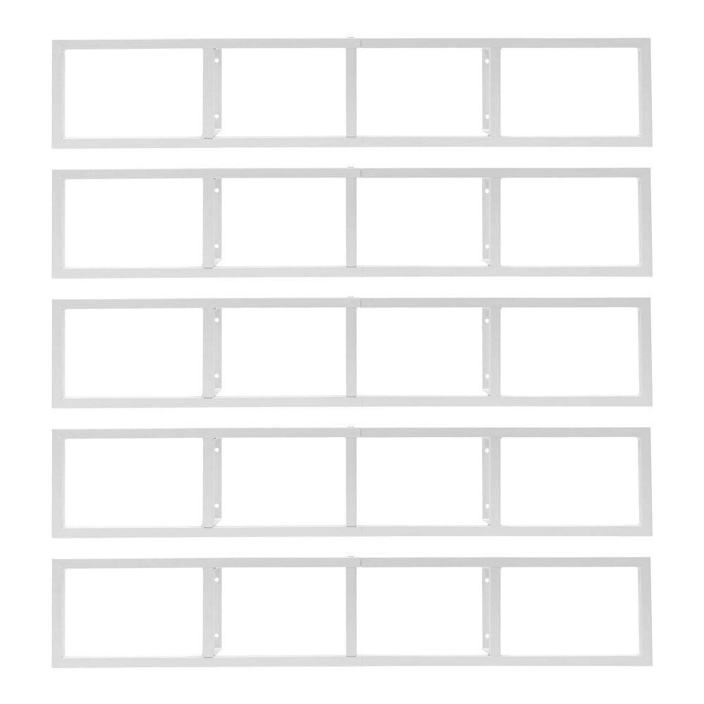 XUFOPLY 5Pcs CD Racks, 34 Inch Wall Mount Media Storage Shelf Cube Storage Media Shelf Video Games CD DVD Book Storages Shelves for Bedroom Living Room Game Room Furniture (White, 5PCS)